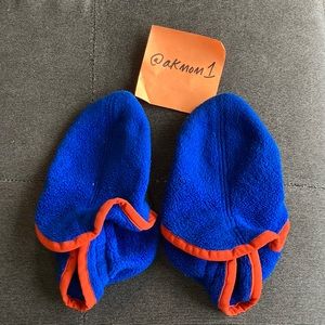 Blue with orange Patagonia kids slippers. Approximately Little Kid Size 8.